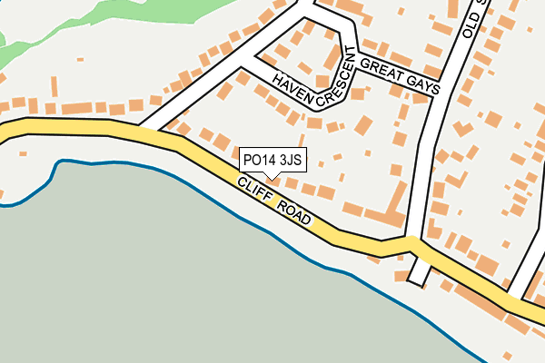 PO14 3JS map - OS OpenMap – Local (Ordnance Survey)