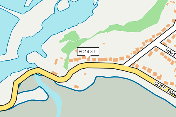 PO14 3JT map - OS OpenMap – Local (Ordnance Survey)