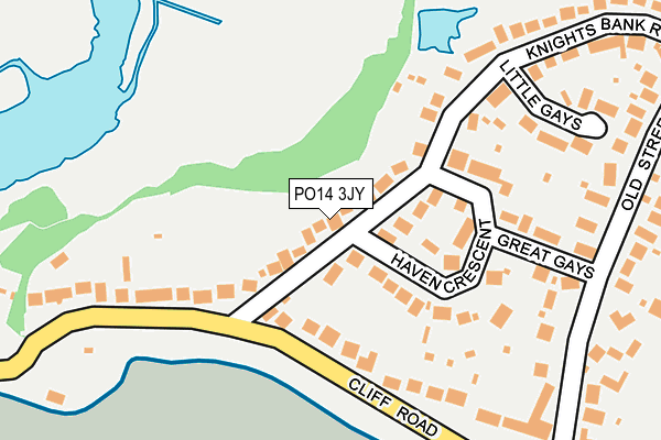 PO14 3JY map - OS OpenMap – Local (Ordnance Survey)