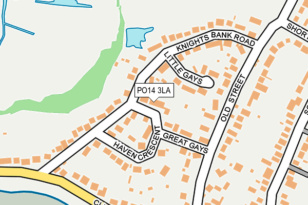 PO14 3LA map - OS OpenMap – Local (Ordnance Survey)