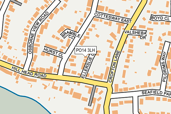 PO14 3LH map - OS OpenMap – Local (Ordnance Survey)