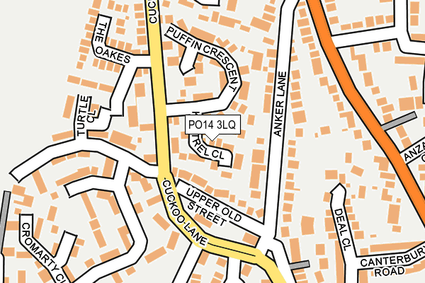 PO14 3LQ map - OS OpenMap – Local (Ordnance Survey)