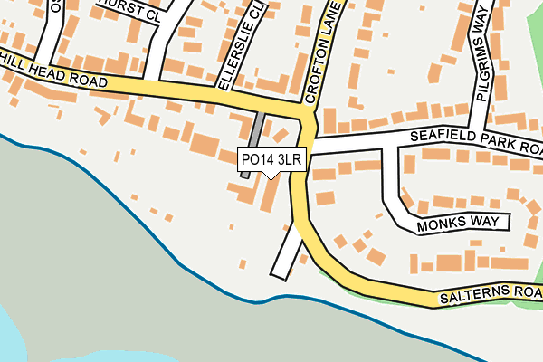 PO14 3LR map - OS OpenMap – Local (Ordnance Survey)