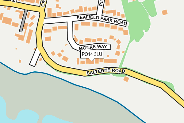 PO14 3LU map - OS OpenMap – Local (Ordnance Survey)
