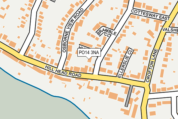 PO14 3NA map - OS OpenMap – Local (Ordnance Survey)