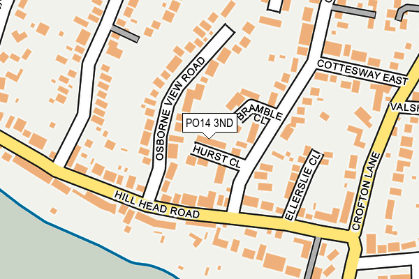 PO14 3ND map - OS OpenMap – Local (Ordnance Survey)