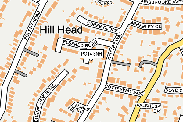 PO14 3NH map - OS OpenMap – Local (Ordnance Survey)