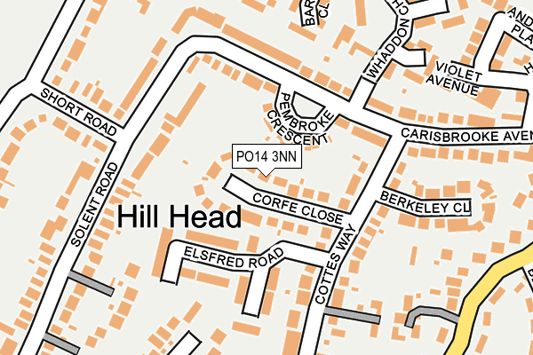 PO14 3NN map - OS OpenMap – Local (Ordnance Survey)