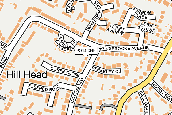 PO14 3NP map - OS OpenMap – Local (Ordnance Survey)