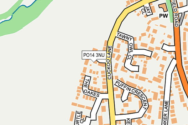 PO14 3NU map - OS OpenMap – Local (Ordnance Survey)