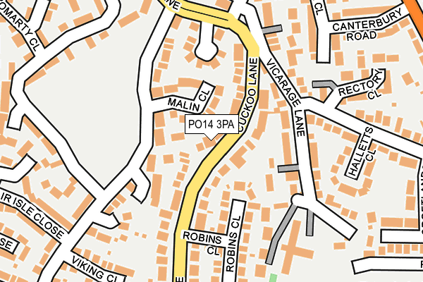 PO14 3PA map - OS OpenMap – Local (Ordnance Survey)