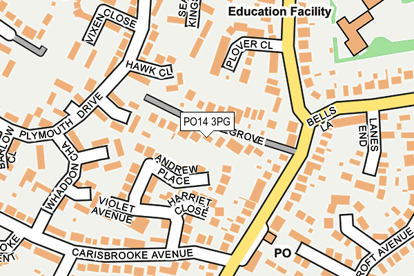 PO14 3PG map - OS OpenMap – Local (Ordnance Survey)