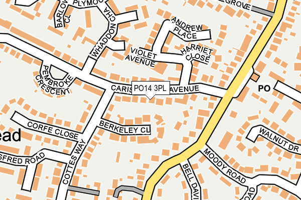 PO14 3PL map - OS OpenMap – Local (Ordnance Survey)
