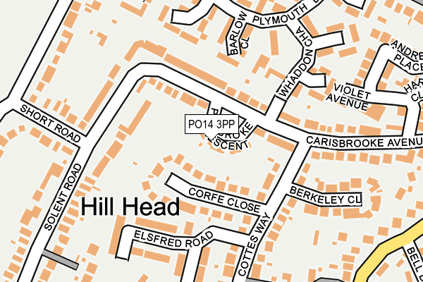 PO14 3PP map - OS OpenMap – Local (Ordnance Survey)