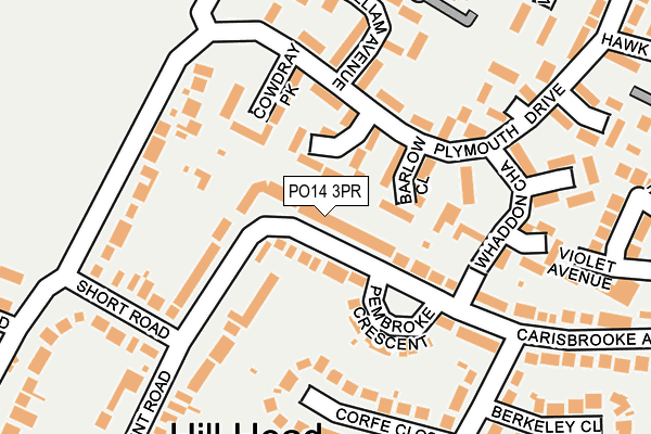 PO14 3PR map - OS OpenMap – Local (Ordnance Survey)