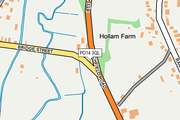 PO14 3QL map - OS OpenMap – Local (Ordnance Survey)