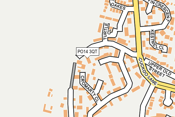 PO14 3QT map - OS OpenMap – Local (Ordnance Survey)