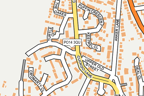 PO14 3QU map - OS OpenMap – Local (Ordnance Survey)