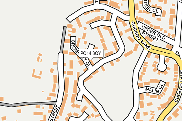 PO14 3QY map - OS OpenMap – Local (Ordnance Survey)