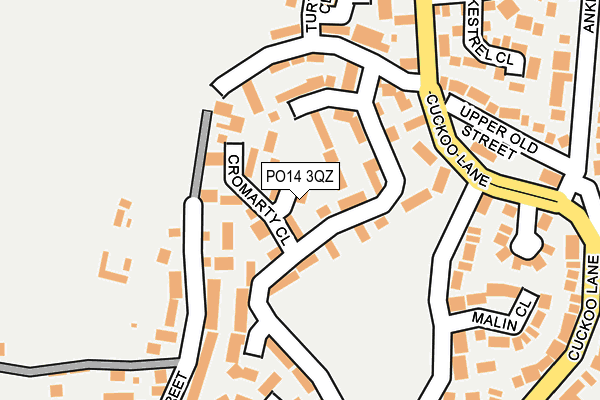 PO14 3QZ map - OS OpenMap – Local (Ordnance Survey)