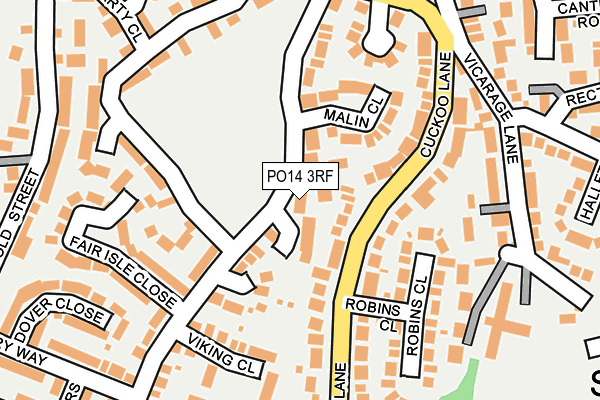 PO14 3RF map - OS OpenMap – Local (Ordnance Survey)