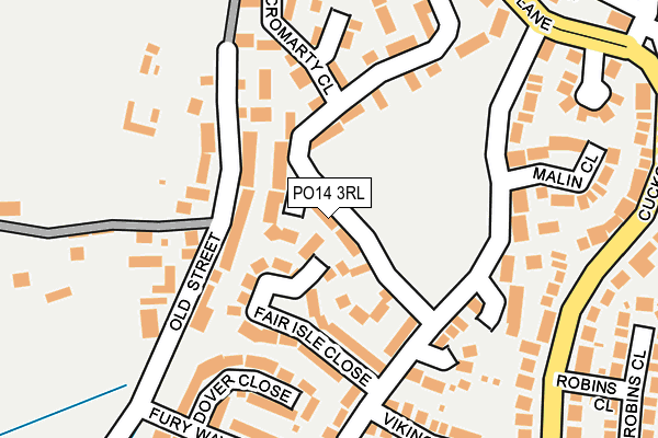 PO14 3RL map - OS OpenMap – Local (Ordnance Survey)