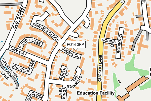 PO14 3RP map - OS OpenMap – Local (Ordnance Survey)