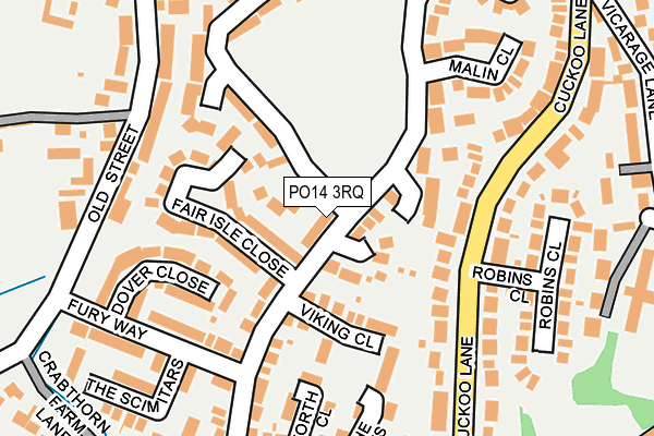 PO14 3RQ map - OS OpenMap – Local (Ordnance Survey)