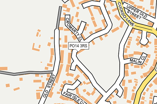 PO14 3RS map - OS OpenMap – Local (Ordnance Survey)