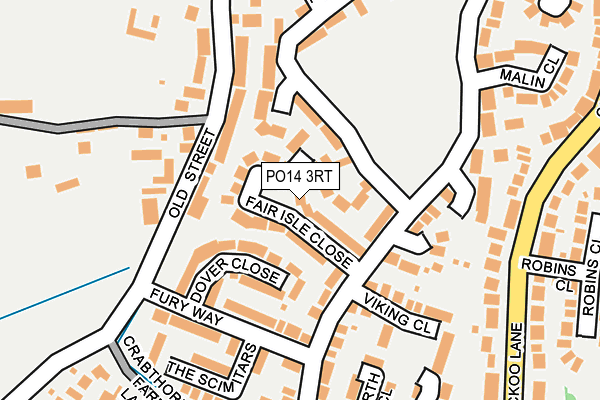 PO14 3RT map - OS OpenMap – Local (Ordnance Survey)