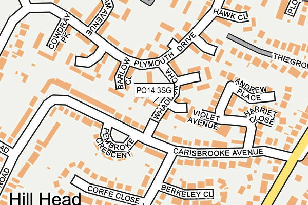 PO14 3SG map - OS OpenMap – Local (Ordnance Survey)