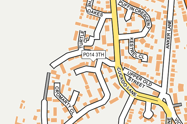 PO14 3TH map - OS OpenMap – Local (Ordnance Survey)