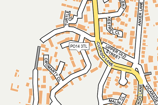 PO14 3TL map - OS OpenMap – Local (Ordnance Survey)