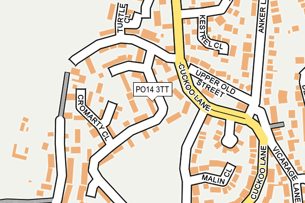 PO14 3TT map - OS OpenMap – Local (Ordnance Survey)