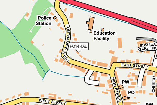 PO14 4AL map - OS OpenMap – Local (Ordnance Survey)