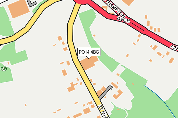 PO14 4BG map - OS OpenMap – Local (Ordnance Survey)