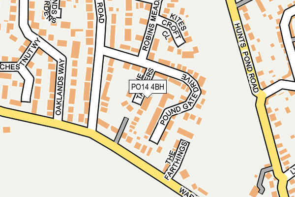 PO14 4BH map - OS OpenMap – Local (Ordnance Survey)