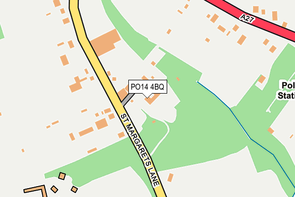 PO14 4BQ map - OS OpenMap – Local (Ordnance Survey)