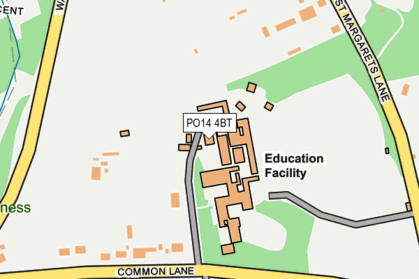 PO14 4BT map - OS OpenMap – Local (Ordnance Survey)