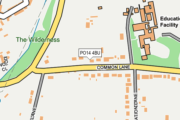 PO14 4BU map - OS OpenMap – Local (Ordnance Survey)