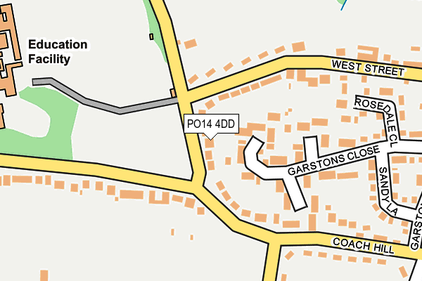 PO14 4DD map - OS OpenMap – Local (Ordnance Survey)