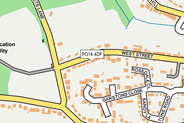 PO14 4DF map - OS OpenMap – Local (Ordnance Survey)