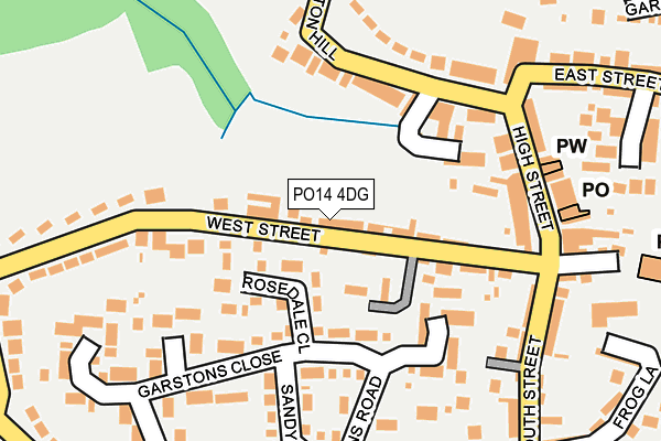 PO14 4DG map - OS OpenMap – Local (Ordnance Survey)