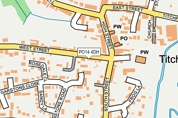 PO14 4DH map - OS OpenMap – Local (Ordnance Survey)