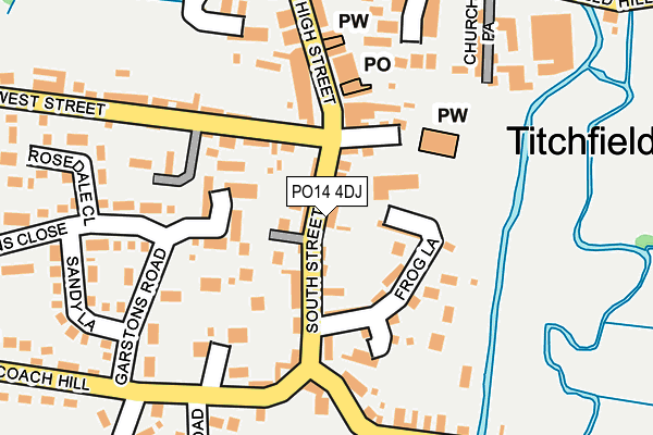 PO14 4DJ map - OS OpenMap – Local (Ordnance Survey)