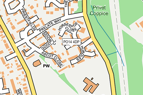 PO14 4DP map - OS OpenMap – Local (Ordnance Survey)