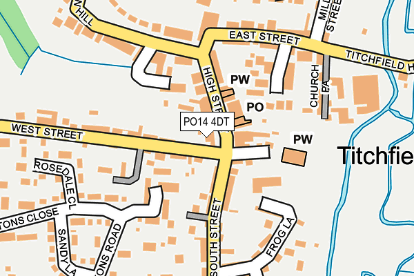 PO14 4DT map - OS OpenMap – Local (Ordnance Survey)