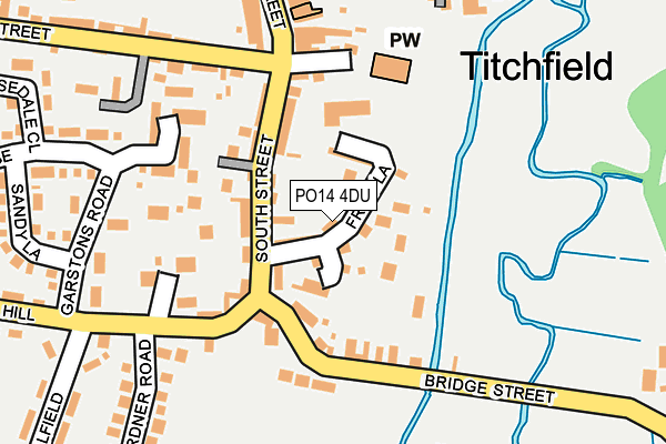 PO14 4DU map - OS OpenMap – Local (Ordnance Survey)