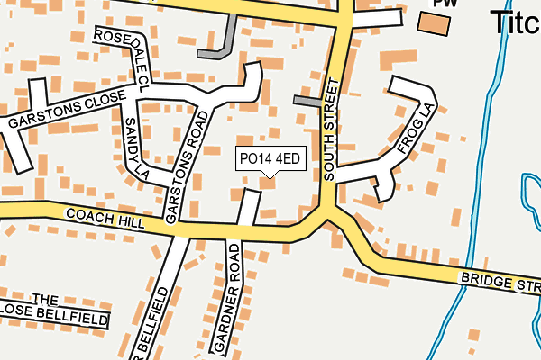 PO14 4ED map - OS OpenMap – Local (Ordnance Survey)