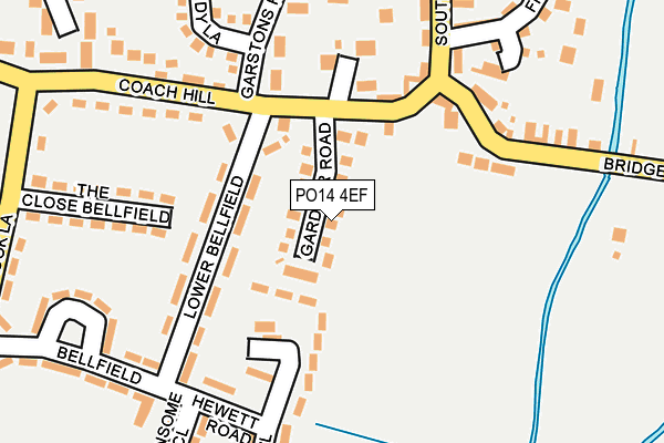 PO14 4EF map - OS OpenMap – Local (Ordnance Survey)